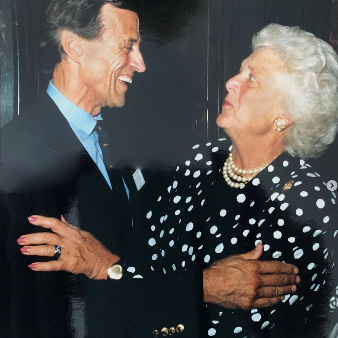 Freck Vreeland with Barbara Bush
