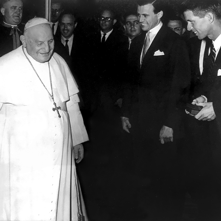 Freck with Pope Francis and Bobby Kennedy